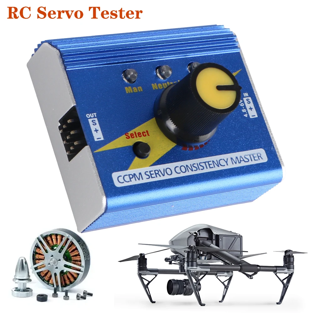 Aluminium Alloy CCPM Servo Consistency Master RC Motor Test Meter Universal 4.8-6V Multi Function ESC Checker RC Servo Tester