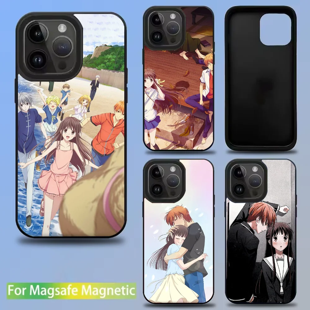 

Anime F-Fruit B-Baskets Phone Case For IPhone 16 15 14 13 12 11 Pro Mini Max Soft Magnetic Cover