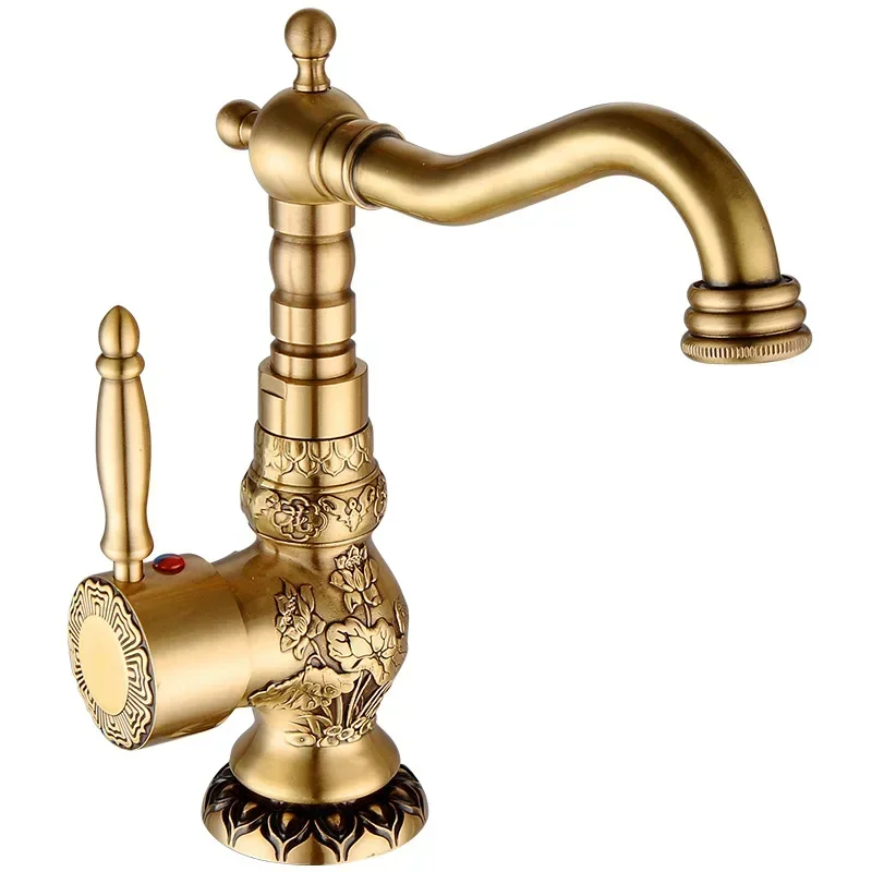 

Латунные смесители для раковины с одной ручкой, смесители для горячей и холодной воды, смесители для ванной комнаты, антикварный смеситель для душа, смеситель для раковины