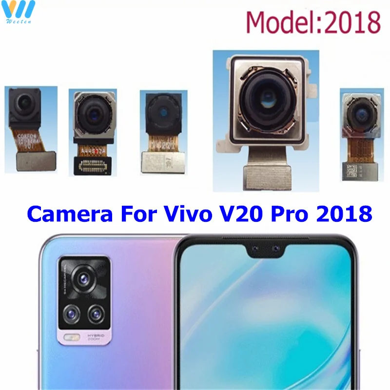 Front Rear Camera For Vivo V20 V20 Pro 2021 Back Main Small Front Facing Camera Module Flex Cable Repair Parts V2025 V2024 V2040