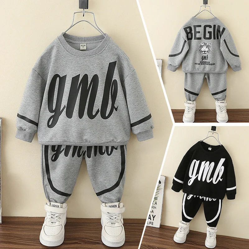 

Boys Suit Sweatshirts +Pants Cotton 2Pcs/Sets 2022 Spring Autumn Thicken Sports Sets Comfortable Children Clothing