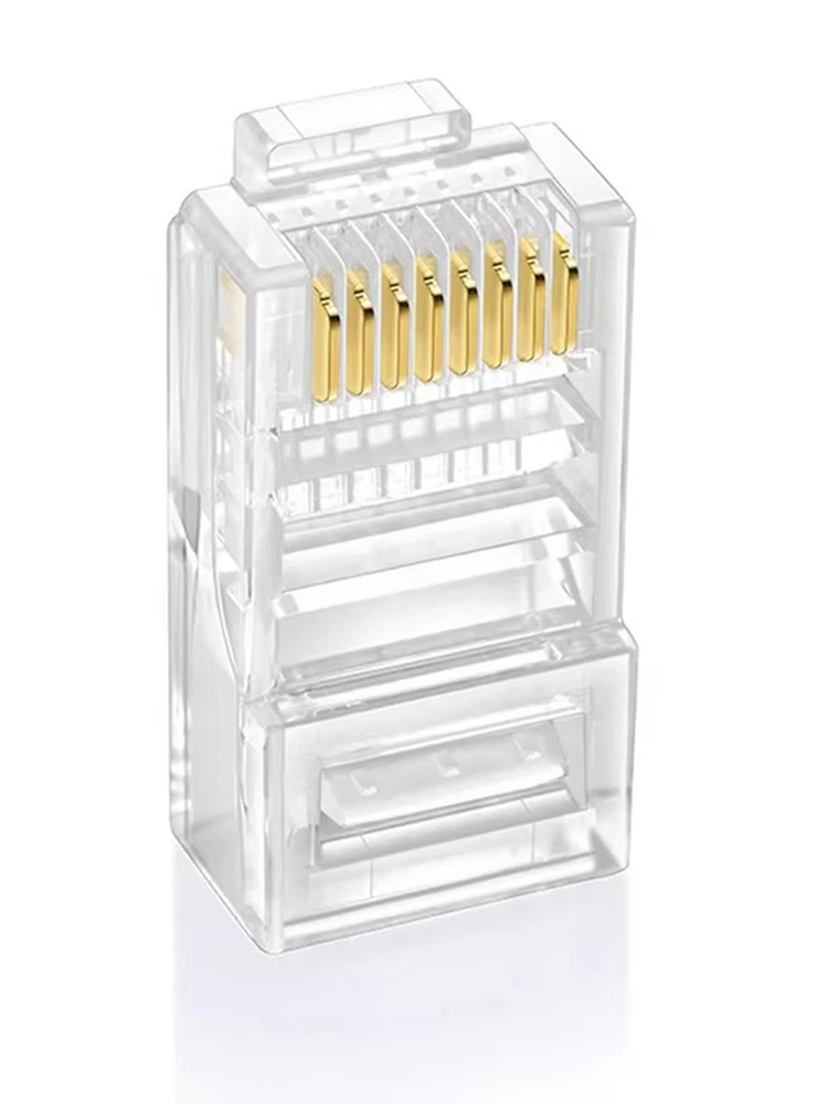 20/50/100 pièces RJ45 Ethernet connecteur câbles Module prise réseau RJ-45 Lan têtes en cristal Cat5 Cat5e câble réseau plaqué or