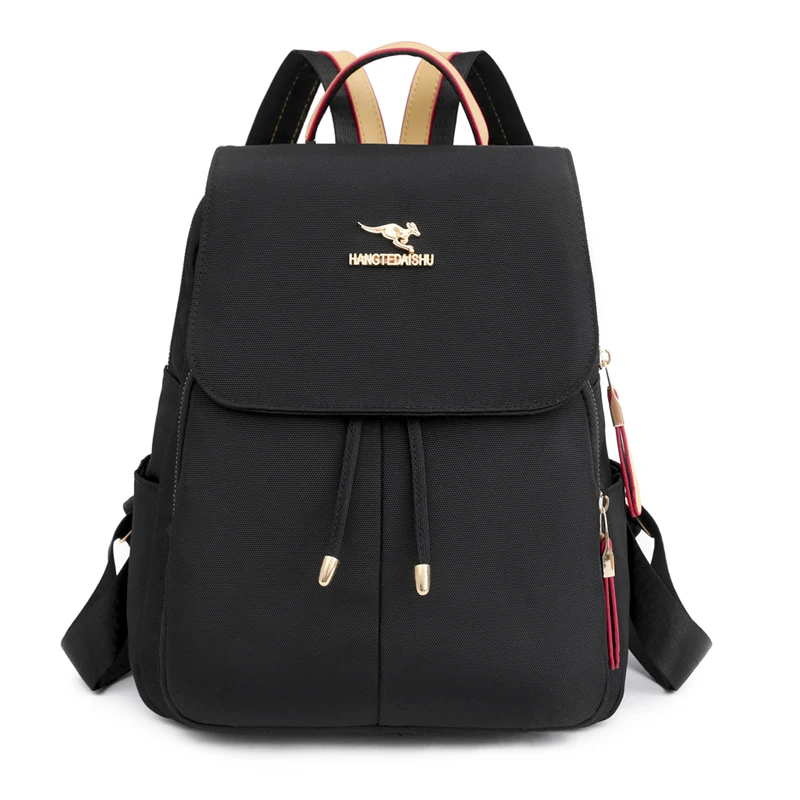 2023High Quality Oxford Backpack Women Multiple Pockets Mochila Black Small Designer Bagpack Cute Book Bag Waterproof School Bag