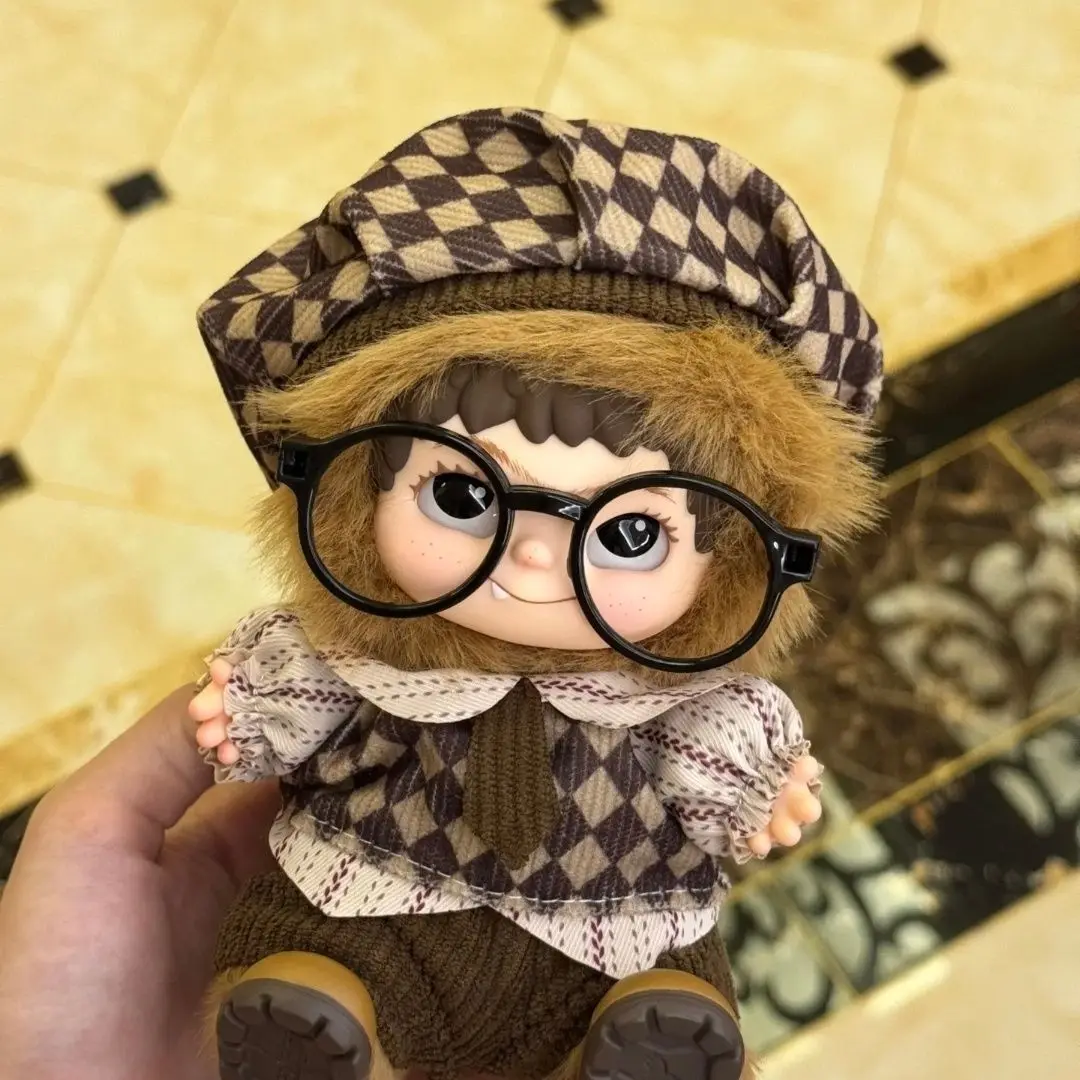 

5 Piece Set of Wakuku Doll Clothes Retro British Style Baby Clothes British Set (Hat+Glasses+Tie+Top+Pants) Doll Clothes