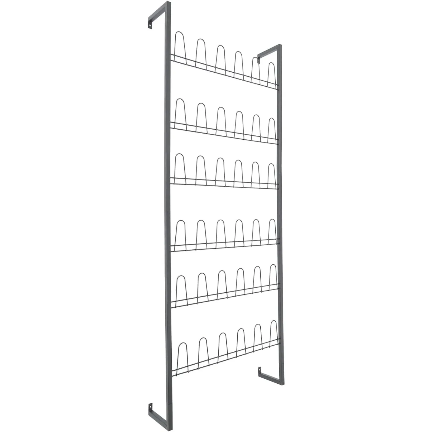 

Eapmic Wall Mounted Metal Shoe Rack Organizer, 6-Tier Iron Hanging Shoe Storage, Shoe Shelf Holds 18 Pairs of Shoes, Shoe Storage