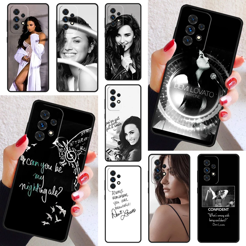 Demi Lovato Stay strong Phone Case Cover For Samsung Galaxy A52 A72 A73 A20e A21S A50 A70 A12 A42 A31 A40 A51 A71 A32 A80 A91