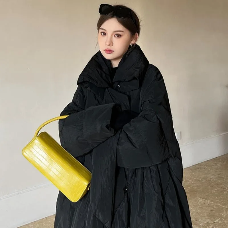 

YYAHAHAS 2025 New Cotton Jacket Women's Winter Mid Long Loose Knee Over Thickened Fashion Coat Trend Female Clothing