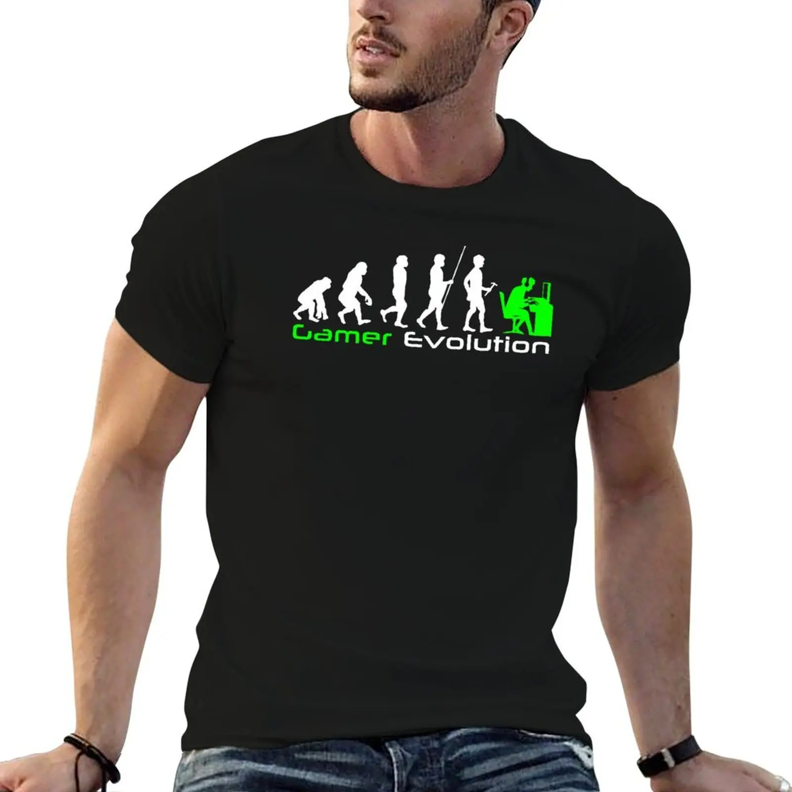 

Gamer Evolution T-Shirt t shirt custom print cotton t shirts man 100% anime t shirts oversize T-shirt
