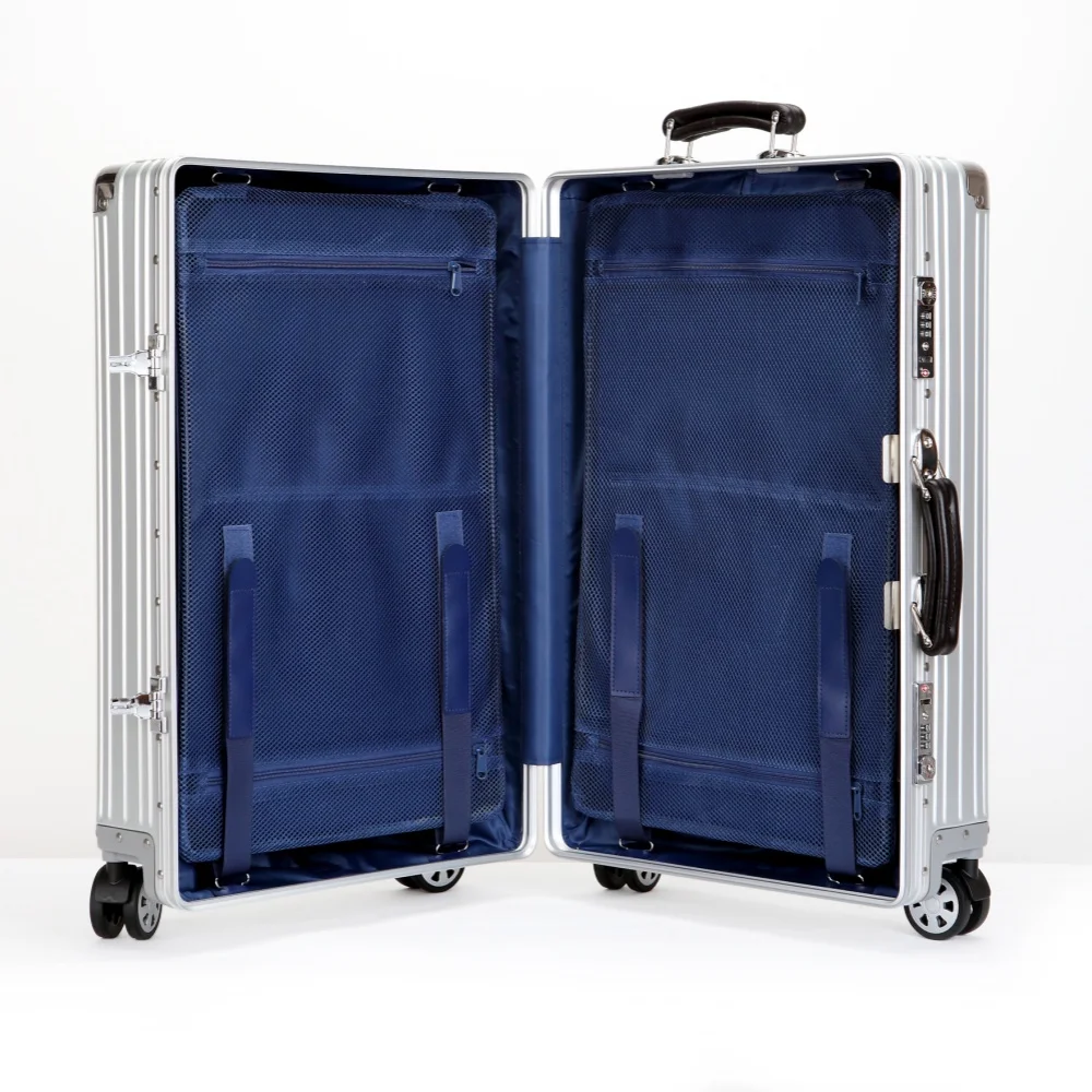 حمل على جميع حقيبة السفر المصنوعة من سبائك الألومنيوم عالية الجودة المتداول الأمتعة 20/24/26/29 ''حقيبة تروللي بعجلات الرجعية حمل على الصعود #5