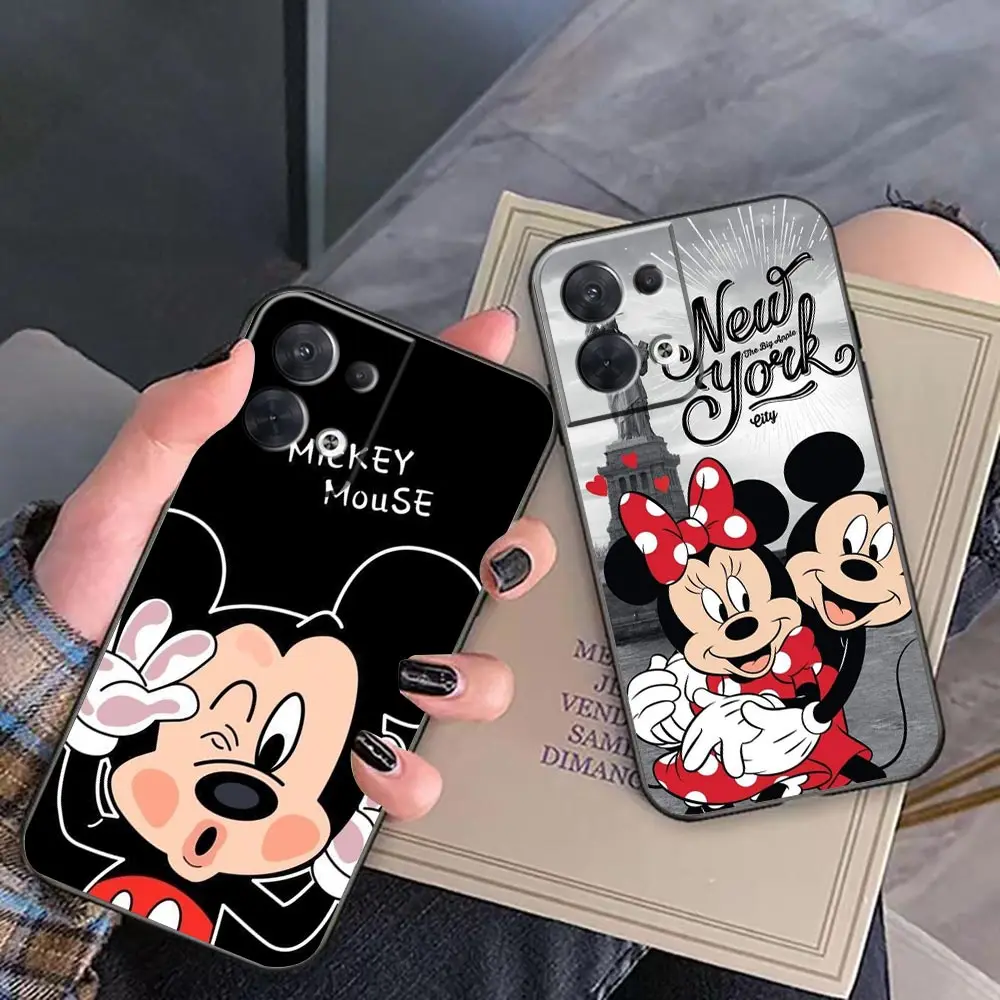 Phone Case For OPPO FIND X5 X3 X2 RENO 10 8 7 7Z 2Z 6 5 4 Lite Pro Plus 4G 5G Case Funda Shell Capa Cute M-Mickey M-Minnie Mouse