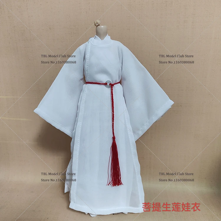 In Stock 1/6 Scale Male Soldier Ancient Hanfu Cosplay Traditional Dynasty Round Neck Robe Clothes For 12inch Action Figure Doll