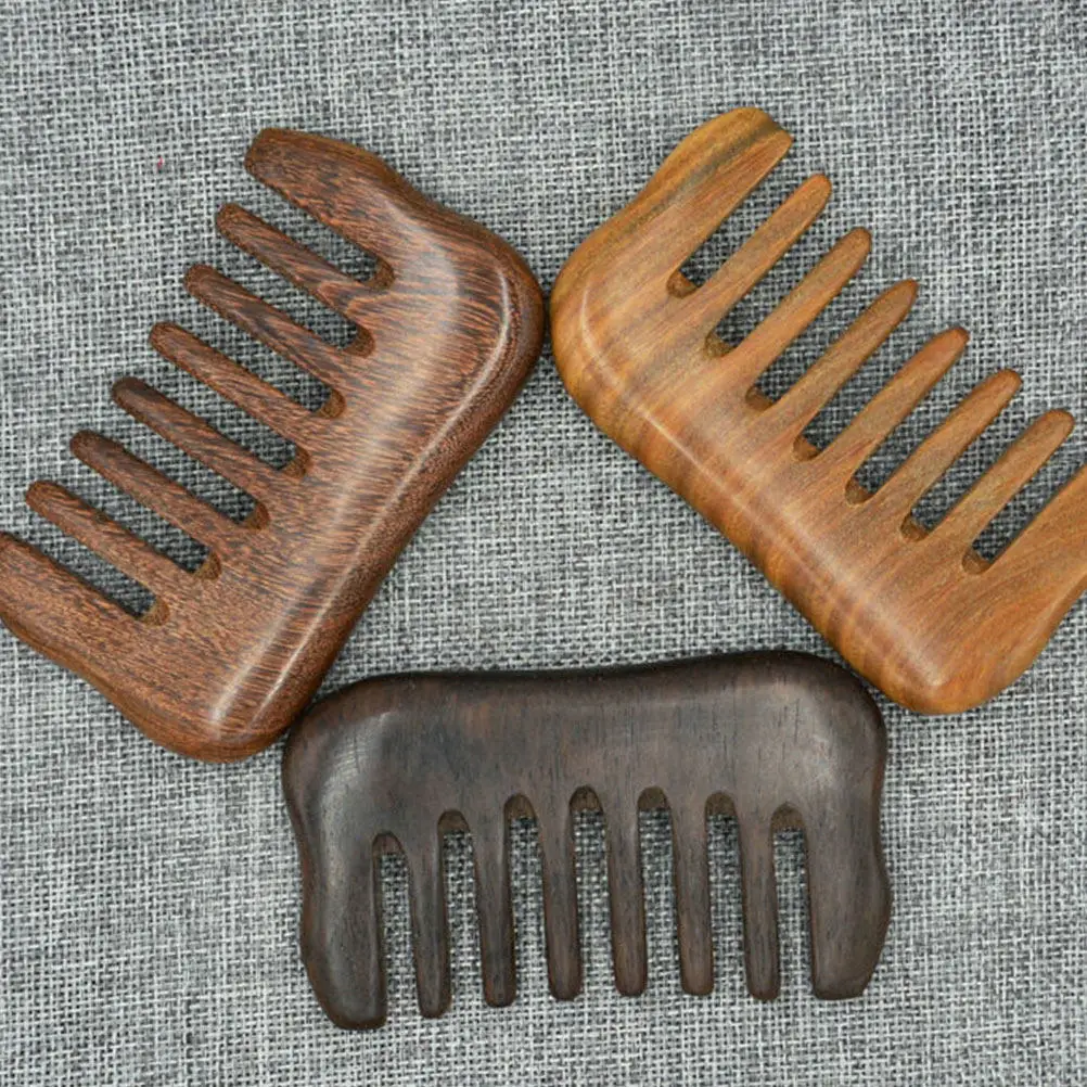 Gua Sha Wooden Comb Hair Scraper Massage Tool Anti Static Natural Wood Hair Comb for Women Men Lightweight Portable 9.5cm L