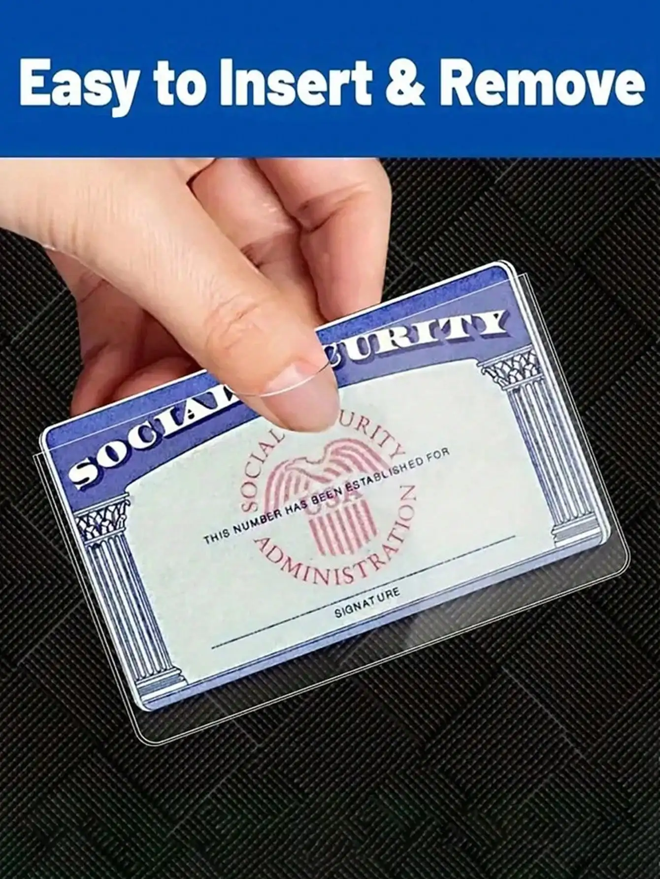 

Transparent PVC Waterproof Medical/Social Security Card Protector - Clear Vinyl Plastic Card Holder, Suitable For Insurance Cards, Social Security Cards, Metro Cards, Driving Licenses Or Other Cards, Can Be Used As Card Holder, Wallet, Business Card Holde