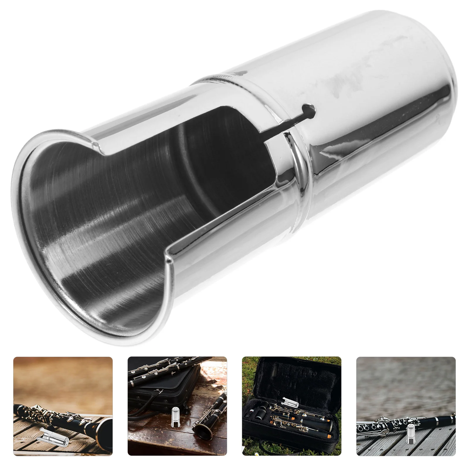 

Clarinet Mouthpiece Cover Nickel Plated Metal Cap For Clarinet Alto Saxophone Durable Instrument Tip Guard Repair Part