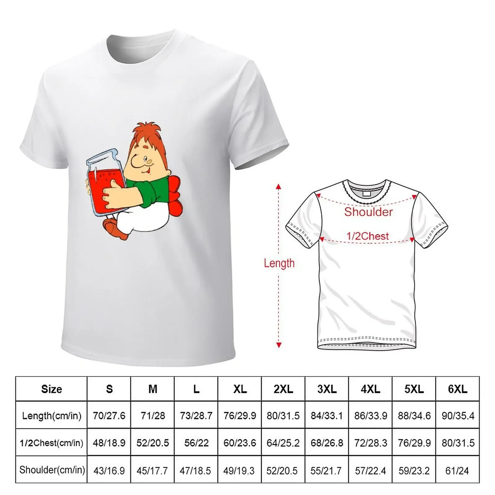 RUSSIAN Karlson Cartoon Character. T-Shirt korean fashion boys animal print mens clothes