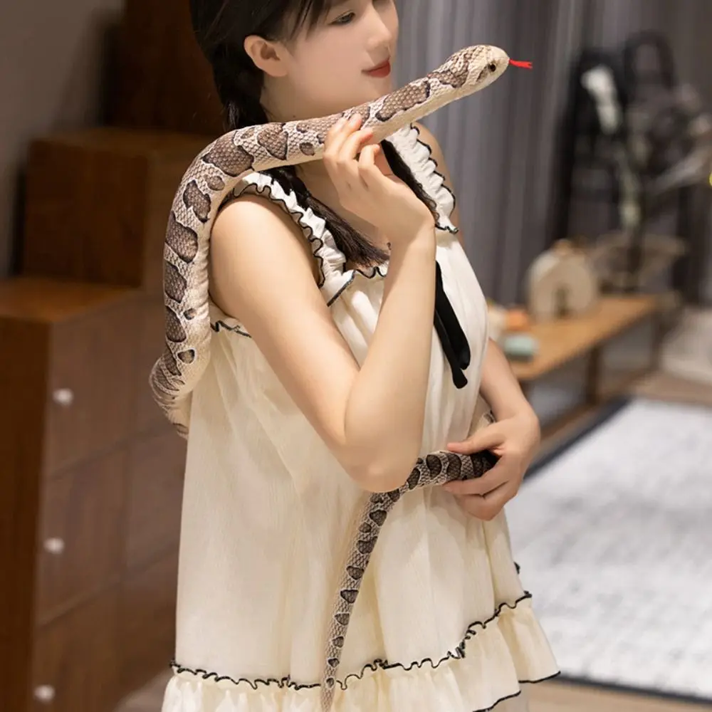 Realistic Boa Snake Plush Doll Stuffed Animal Black And White Simulation Snakes Plushie 100/150cm Long Pattern Snake Stuffed Toy