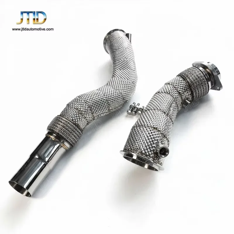 JTLD Performance 304SS Exhaust Downpipe for BMW F80 M3 F82 M4 F8X S55 High Quality Exhaust Pipe with Heat Shield