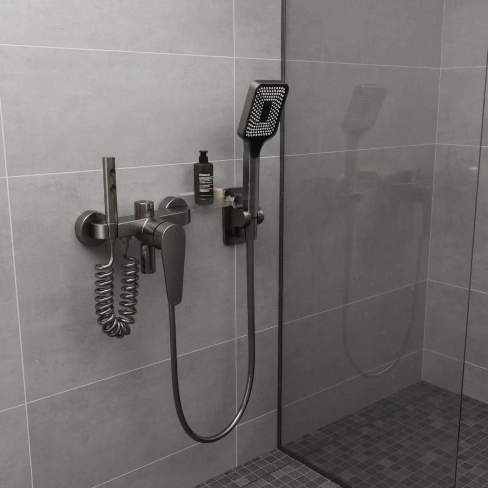 Premium Copper Shower Head with Handheld Sprayer and Slide Bar for Modern Bathroom High Pressure Water Flow