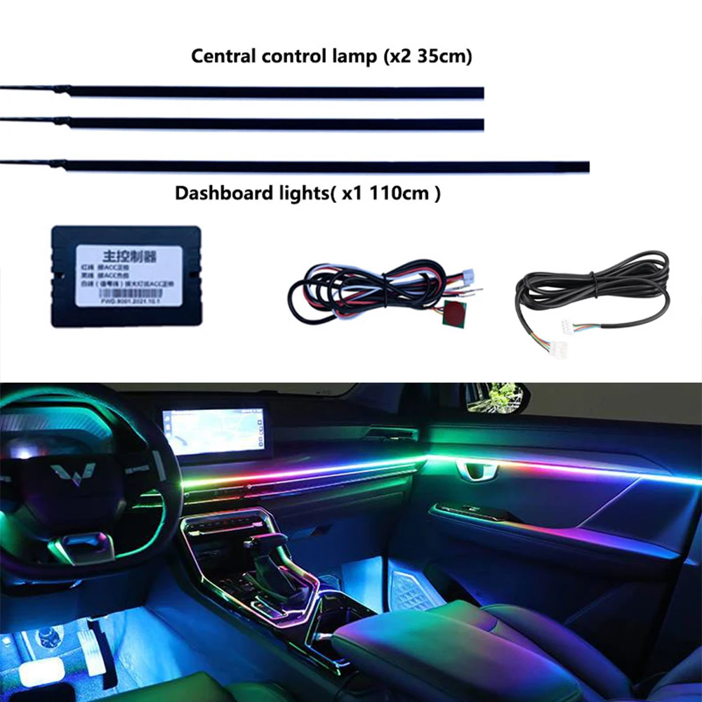 

for Tesla SYMPHONY LED Interior ambient lighting rgb Decorative light strip Center console Atmosphere light Interior accessories