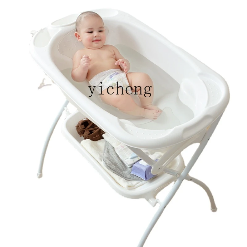 Yy Newborn Baby Bathtub Sitting and Lying Non-Slip Large Baby Bath Tub Foldable