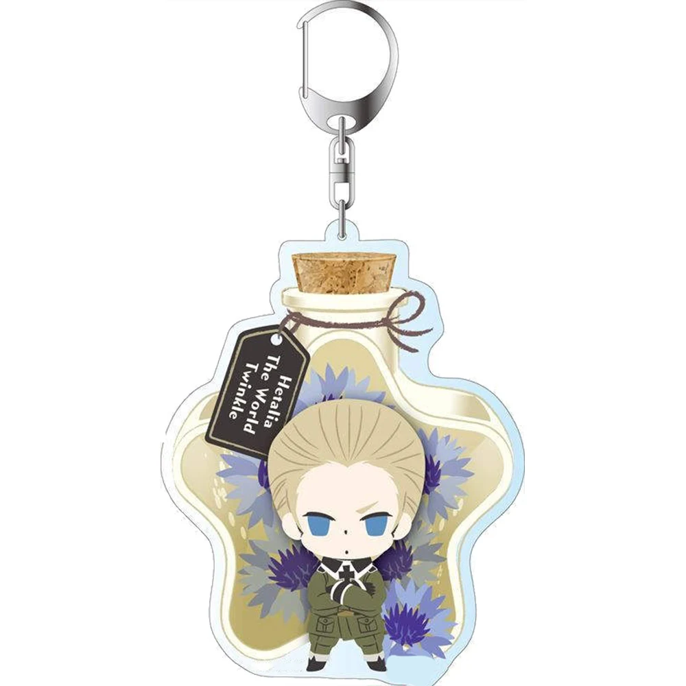 Anime Peripheral Store Hetalia: World Stars Charappu Fleur Ver Acrylic Keychain Pendant Ornamen Fans Charm Gifts About 6cm