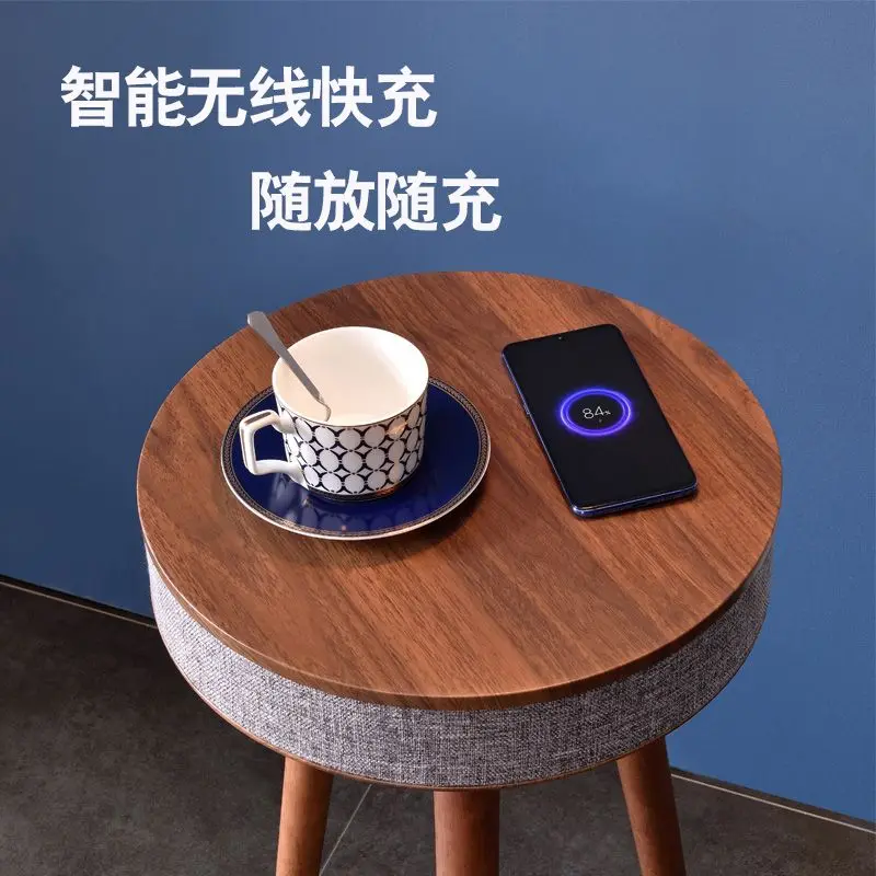 Wireless Charging Table Smart Coffee Table Living Room Bluetooth Speaker Sofa Side Table USB ChargingBedroom Smart Coffee Table