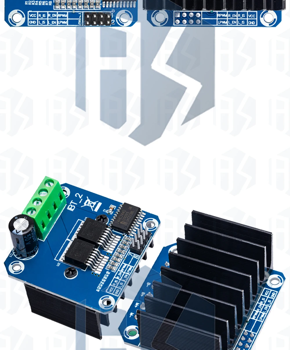 1 ~ 2PCS H-Brücke Hochleistungs-Motortreibermodul, DIY Smart Car Stromdiagnose für Arduino, Doppel BTS7960, 43A, EGBO – Detail 28