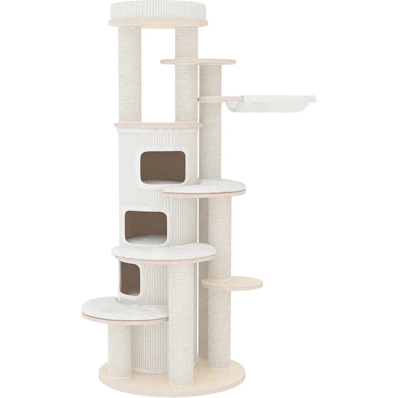 Hoge kwaliteit Sisal Cat Krabpaal Met Hangmat Boom Modern Cat Tower Speelhuis