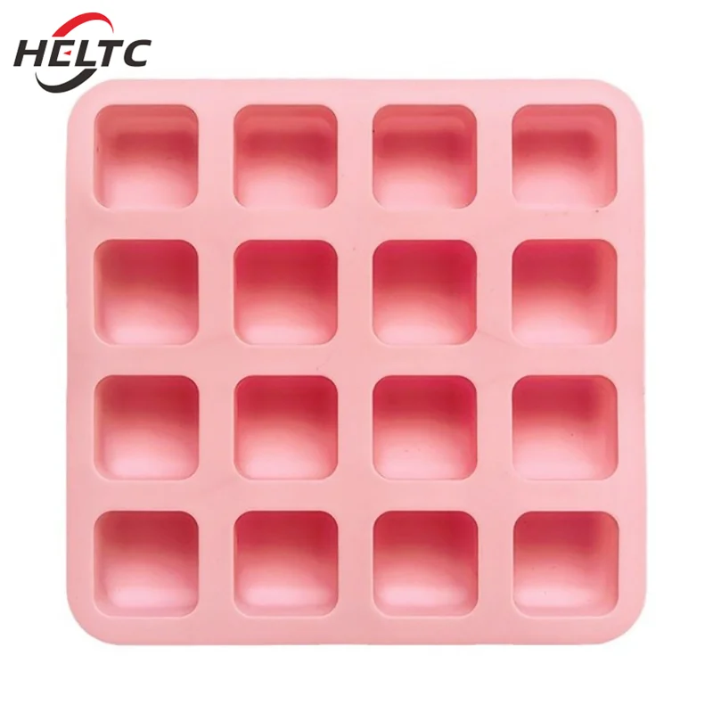 1pcs 16Cavity Square Cake Baking Silicone Mold Jelly Chocolate Truffles Brownie Pudding Molds Soap Making Mould Cake Decor