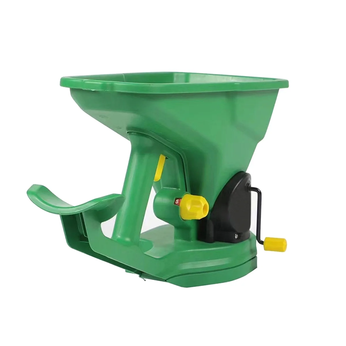 Gardener Hand-Held Seed Spreader 1.5L 5Gear Energy Saving Portable Spreader Lawn Hand Powered Spreader Hand Crank Seeder