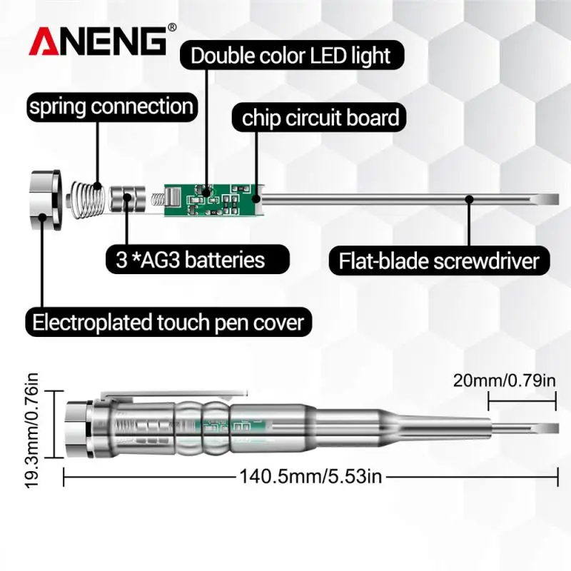 Intelligent Voltage Tester Pen AC Non contact Induction Test Pencil Voltmeter Power Detector Electrical Screwdriver Indicator