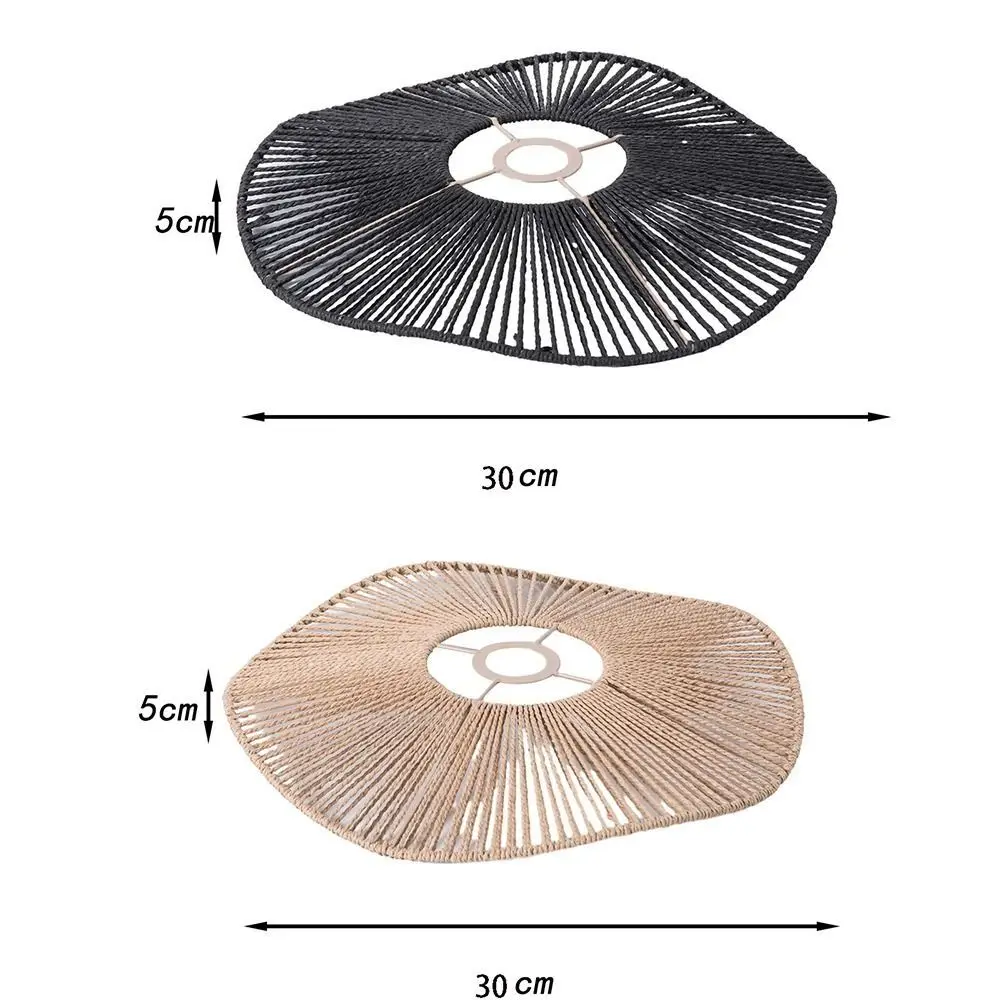 Retro papierowy abażur liny kreatywny rustykalny DIY abażur ręcznie robiony Vintage tkana lampa wisząca pokrywa gorący garnek sklep