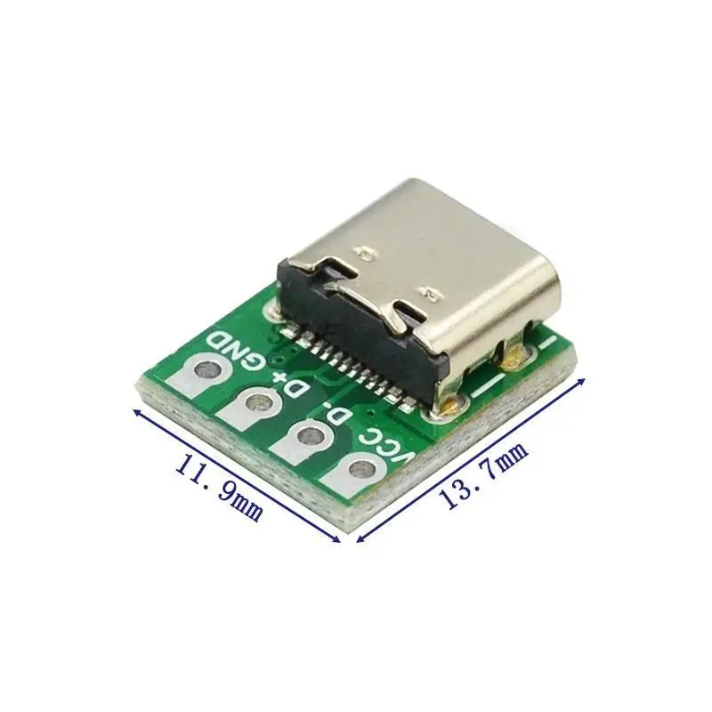 10PCS USB3.1 16P to 2.54 high current power conversion board is inserted on both sides of the TYPE-C motherbase test board