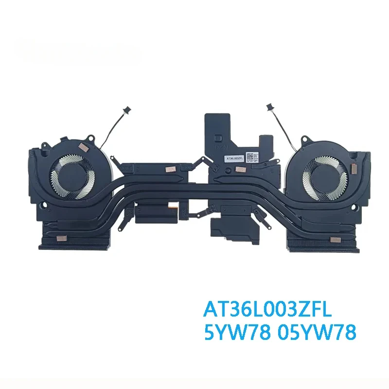 Imagem -01 - Cpu Laptop Original e Ventilador Gpu com Dissipador de Calor Dell Gpu Dell G15 5510 5511 5515 At36l003zfl 5yw78 05yw78 Novo cpu laptop original e ventilador gpu com dissipador de calor dell gpu dell g15 5510 5511 5515 at36l003zfl 5yw78 05yw78 novo 01