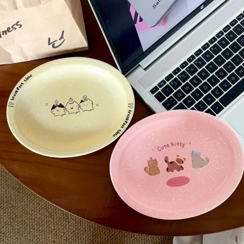 

Милая керамическая тарелка в корейском стиле «Кавайи» для ужина, завтрака, торта, хлеба, десерта, салата. Элегантная декоративная тарелка для кухни.