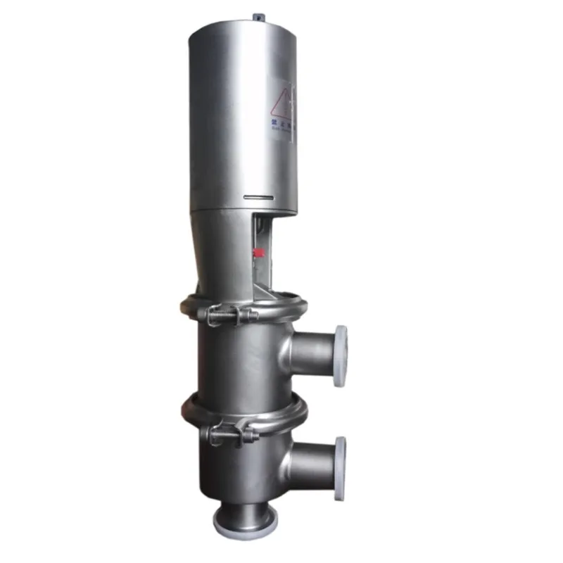 

Pneumatic Quick Installation Two-Position Tee Reversing Valve Sanitary Stainless Steel round Valve Body Cut- Steering 304/316L