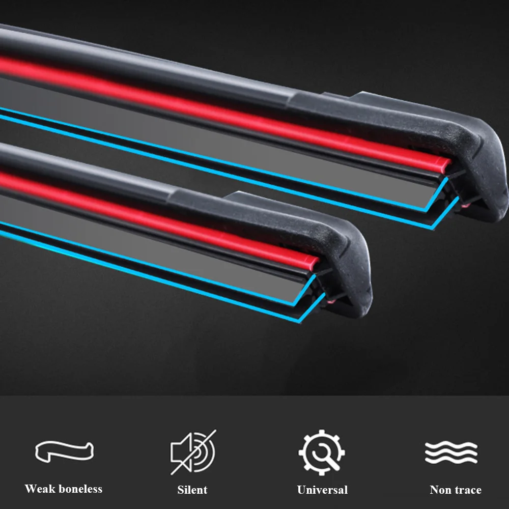 Universal Car Windshield Wiper Blades Multifunctional Buckle Double-layer Adhesive Strip Universal Wiper Blade Easy Install