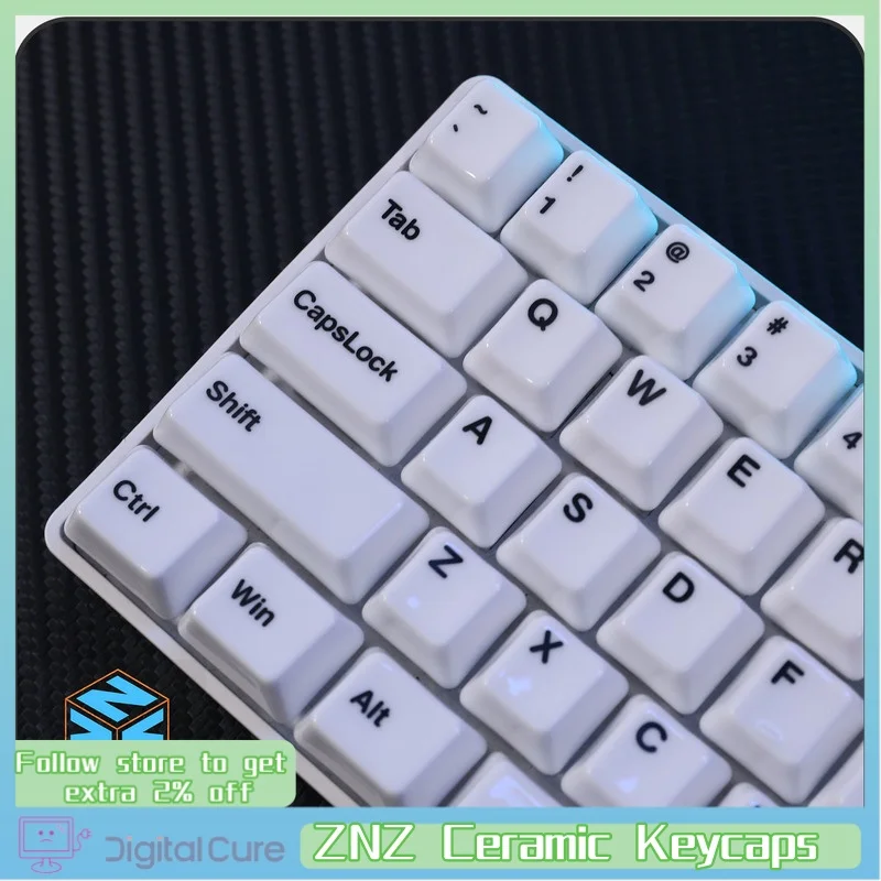 

ZNZ Ceramic Keycaps cheery Highly Customized Multi Series 61/87/104key Smooth Glazed Keycaps Mechanical Keyboard Keycaps