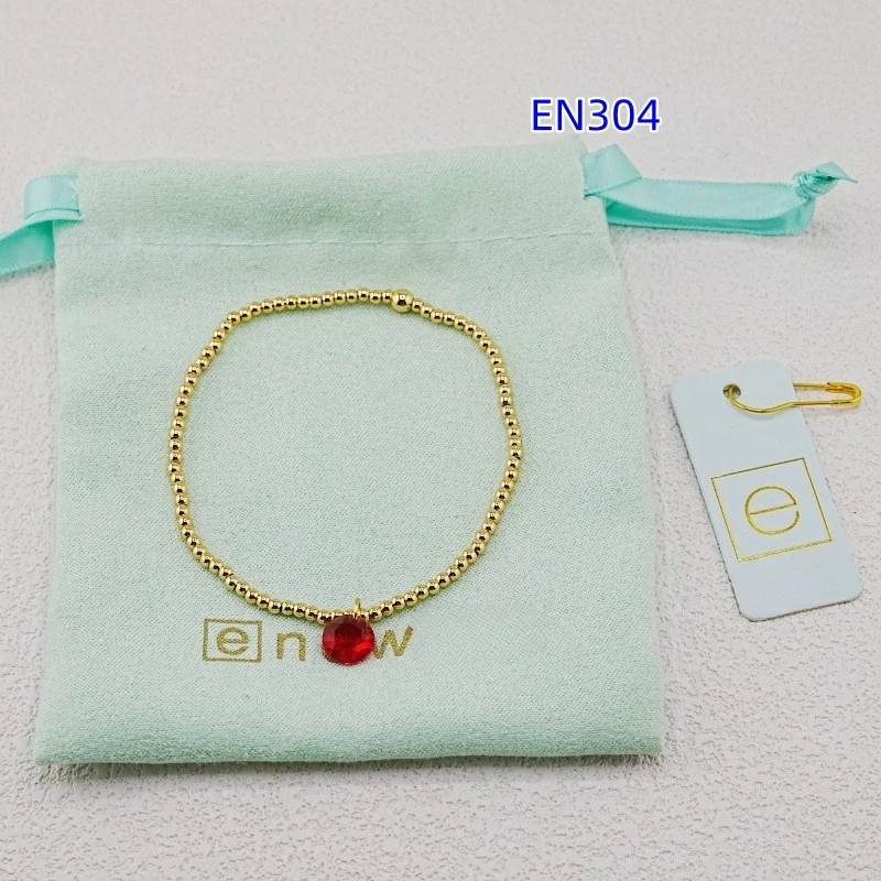 VKVVA Waterdrop Crystal Multi‑color 8mm Charm Bracelet Gold-plated Mini Bead Stretch Stackable Bracelets Fashion Daily Jewelry