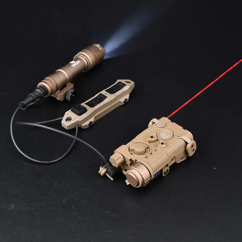 Tactical NGAL Red Green Blue Laser Sight IR Pointer M600 M600C LED Flashlight Airsoft Scout Light Dual Control Pressure Switch