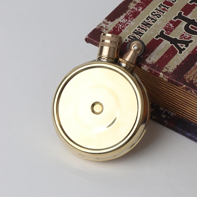 Special Shaped Round Cake Trench Spray Dragon Kerosine Lighter Creative Oblique Fire Pipe Smoking Accessories Gadgets For Men
