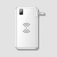 10000mAh Power Bank Qi Wireless Charger Built in AC Plug Fast Charger Powerbank for iPhone 13 12 Samsung Huawei Xiaomi Poverbank