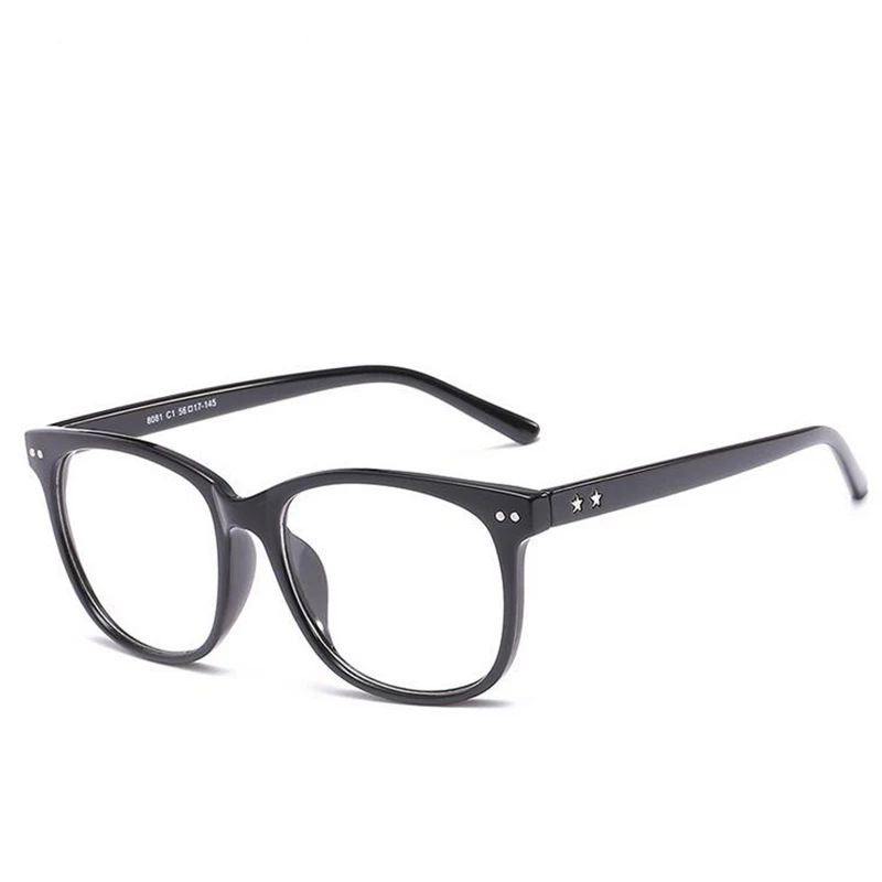 -0.5 -0.75 -1.0 To -4.0 Retro Rivet Square Myopia Glasses With Cylinder Fashion PC Frame Anti Blue Rays Prescription Eyeglasses