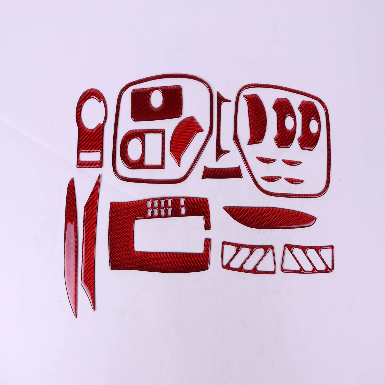 

21 шт., красный комплект из углеродного волокна, полная внутренняя отделка для Chevrolet Camaro 2010-2015, аксессуары для интерьера