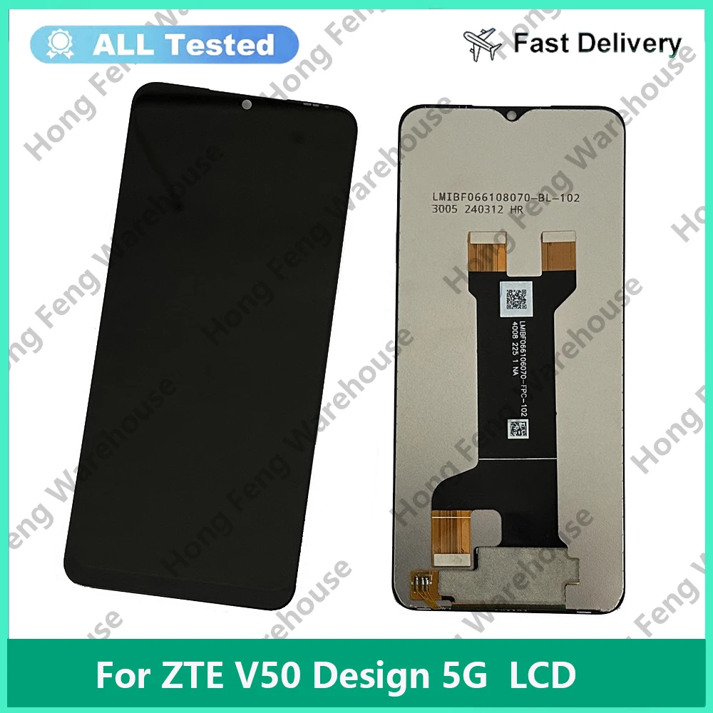 

6.6 Inch Black For ZTE Blade V50 Design 5G LCD DIsplay Touch Screen Digitizer Panel Assembly Replacement LCD Parts