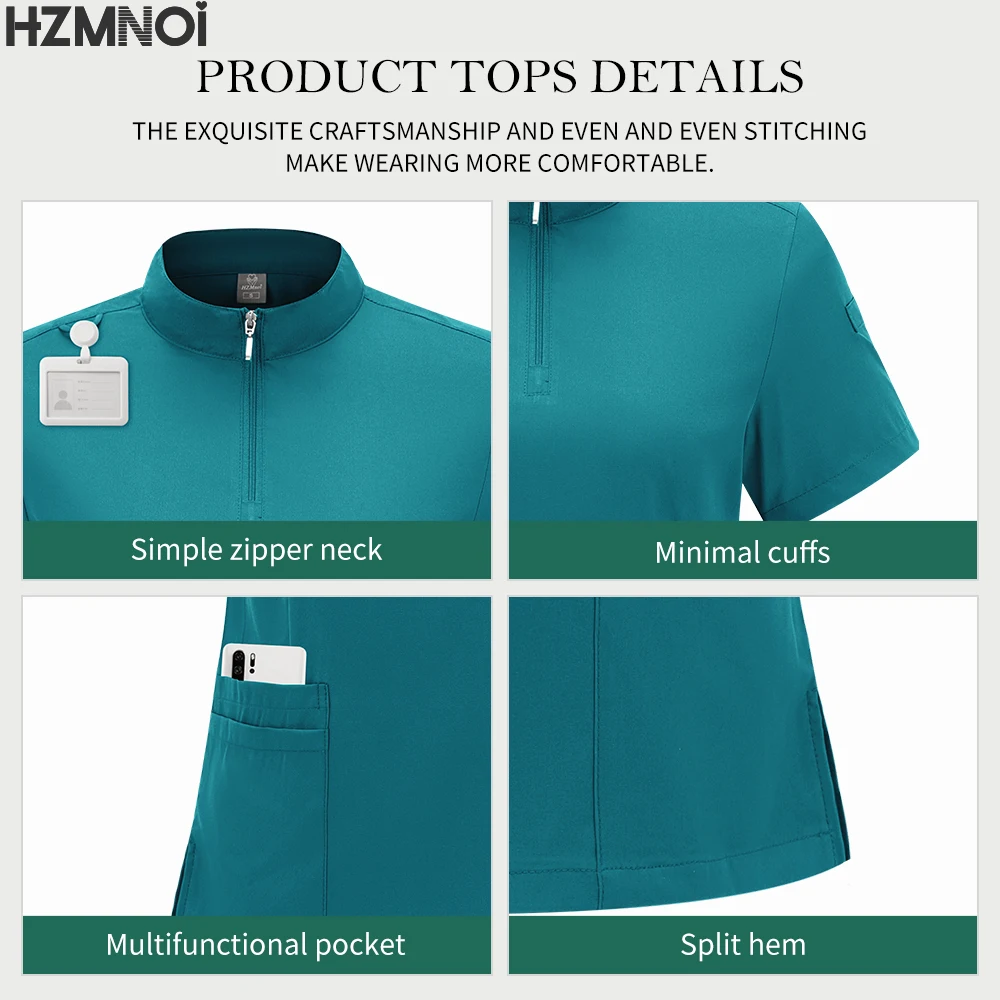 Groothandel Casual Korte Mouw V-hals Rechte Sets Apotheek Werkkleding Medische Verpleegster Uniform Scrubs Vrouwen Set Verpleging Uniformen