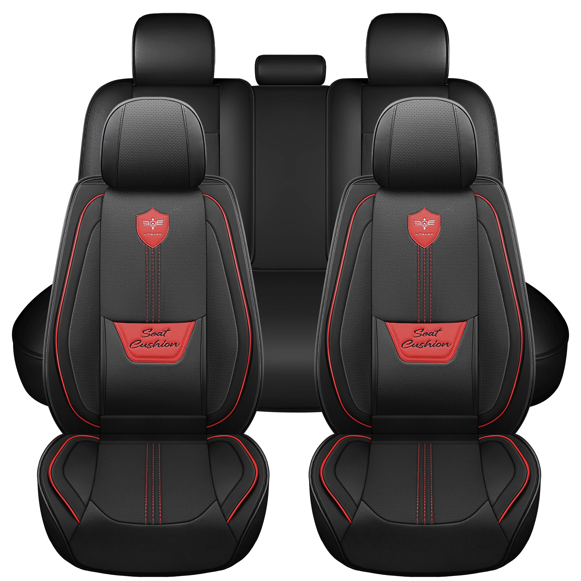 

Universal Car Seat Covers Full Set for 5 Seats, Sport Design, All-Season Auto Interior Protection, Fits Most Cars SUVs