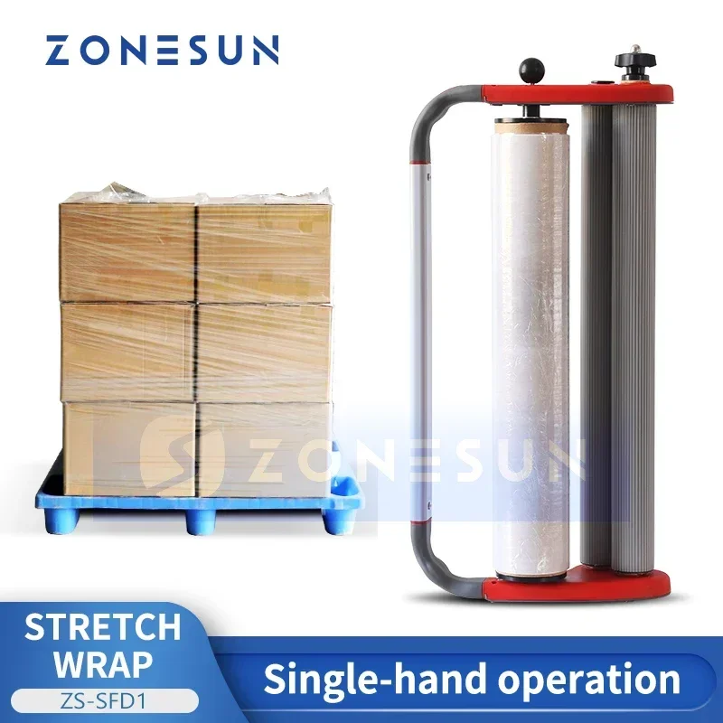 ZONESUN ZS-SFD1 Handheld Stretch Film Wrap Machine Stretch Film Dispenser Wrapper