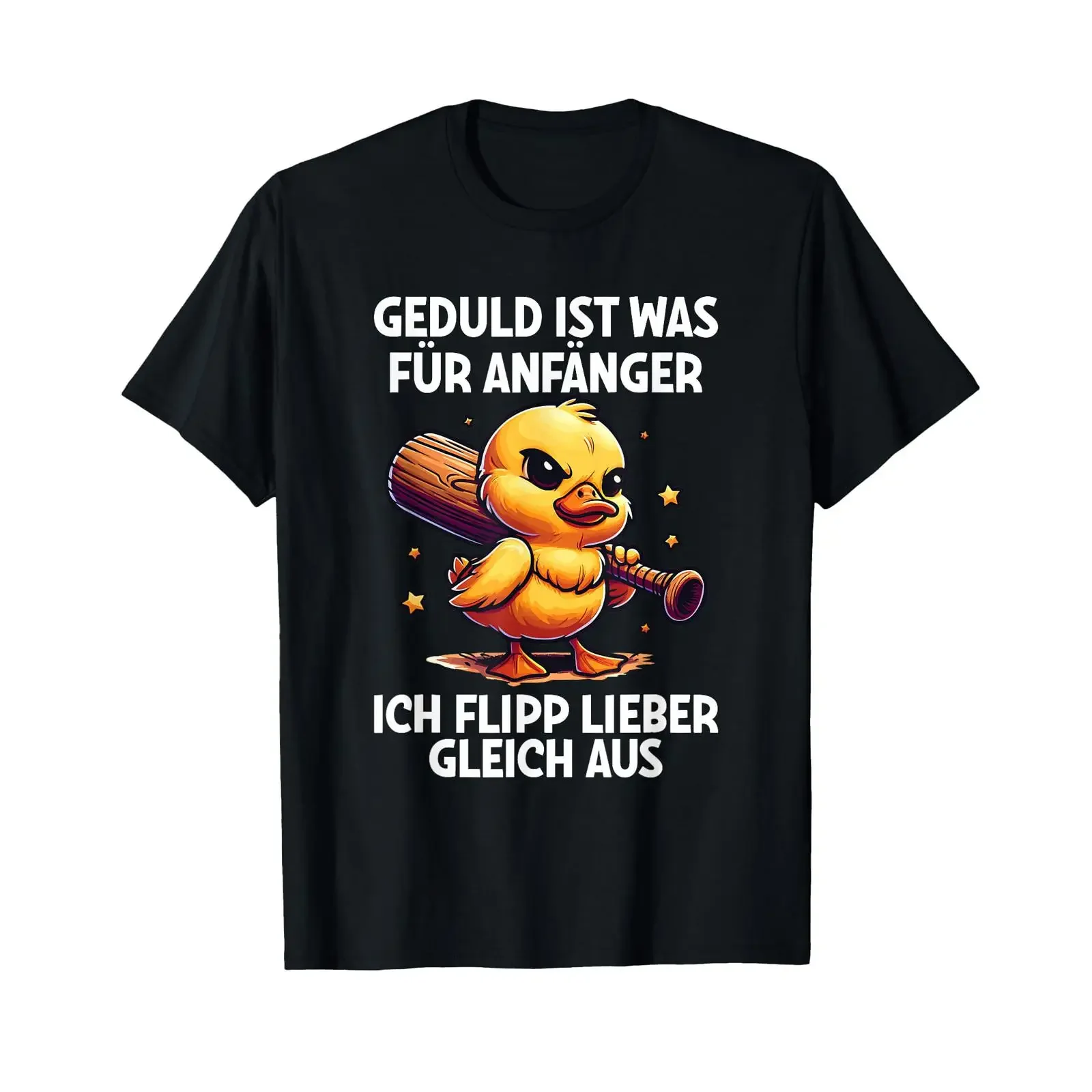 Футболка Geduld Ist Für Anfänger Ich Flipp Gleich Aus Ente Witzig, винтажная, с эффектом потертости, в стиле стритвир, универсальная, мягкая, повседневная, дышащая