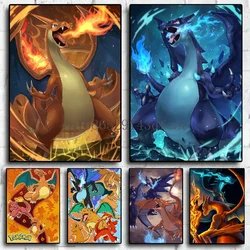 Pokemon Cartoon Anime Canvas Painting Charizard Charmander Poster Print Mural Picture Wall Art Children Room Decor Gifts Cuadros